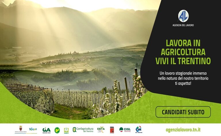 In Trentino si ricerca manodopera agricola nelle scuole