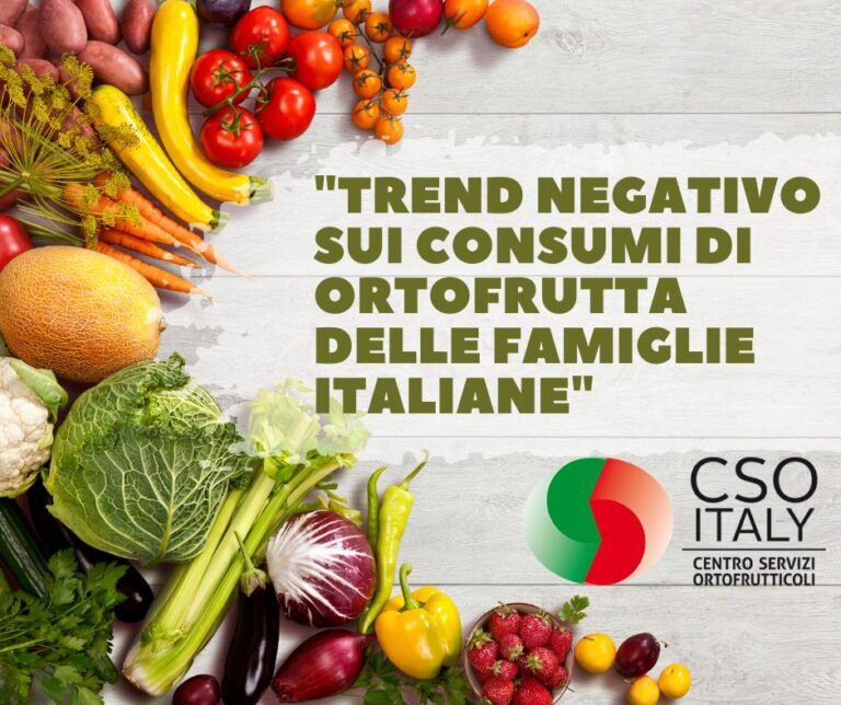 CSO Italy: Trend negativo sui consumi di ortofrutta delle famiglie italiane