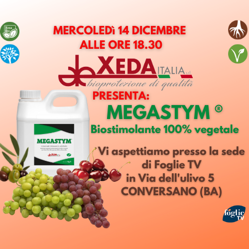 Xeda Italia presenta Megastym, biostimolante 100% vegetale